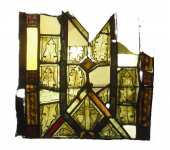 Stained Glass Panel Fragment with an Architectural Pattern 13 - Hermitage